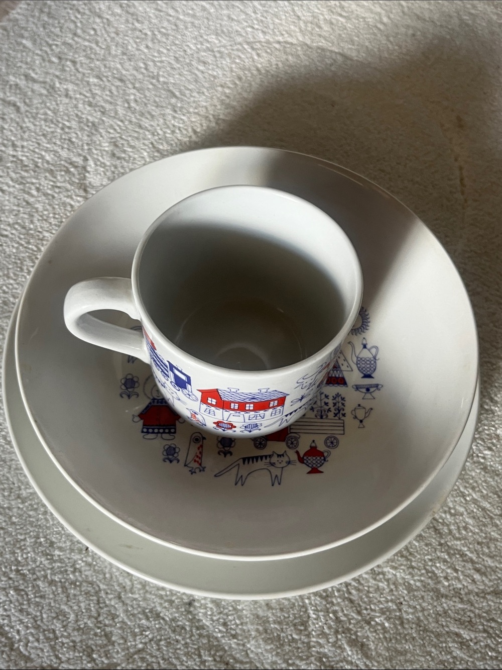 1960’s Vintage Arabia of Finland, Child Plate Set, Excellent Condition - Picture 8 of 9